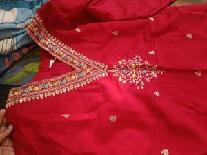 Cotton Silk Kurta Pant Set With Duu