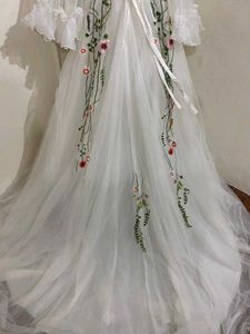 White Tulle Prom Gown