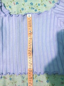 Korean Style Leavender Crop Top