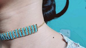 Ethnic Blue Neck Choker