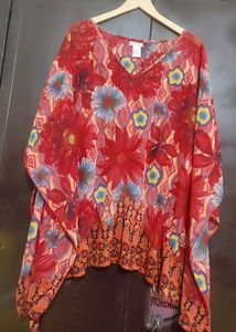Red🔴 Floral Printed Top For 44 Bust