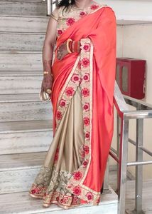 Festive Wear Orange 🧡 Saree