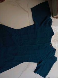 Teal Fit &amp; Flare Dress