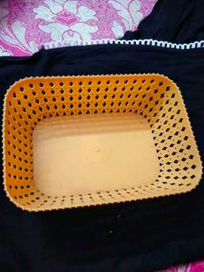 Orange Plastic Storage Basket