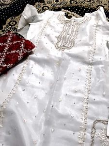 Kurta Pant And Duptta Set ....