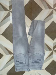 Gray Denim Jeans Black sparrow
