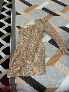 Sequence Beige Party Dress