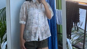 Floral Print Sheer Top