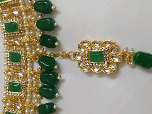 Green Bridal Maang Tika Set