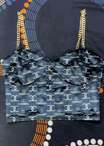 Chanel Printed Cropped Tank Top