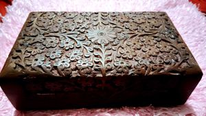 Floral Carved Wooden Box