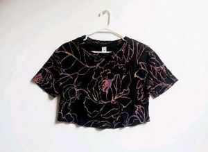 Floral Print Cropped Tee