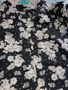 Floral Print Button-Up Top