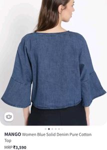 Mango Denim Top