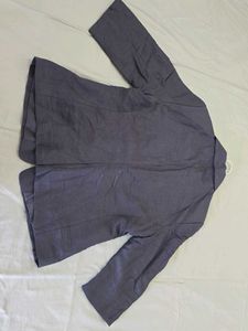 3/4 th Sleeve Dark Blue Formal Blazer