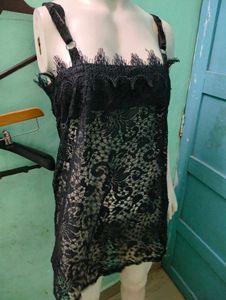 Black Lace Mini Dress