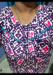 Vintage Batik Print Nightgown