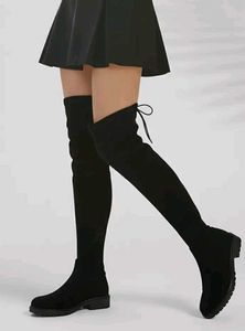 Black Thigh High Boots
