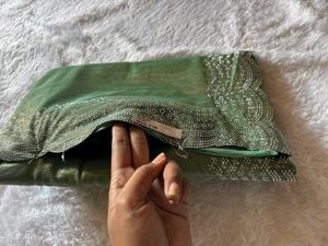 Elegant Green Saree😻