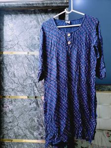 new Blue Printed Kurta