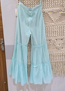 Sky Blue Colour Sharara Set With Duppata
