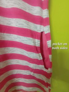 maternity Striped T-Shirt Dress