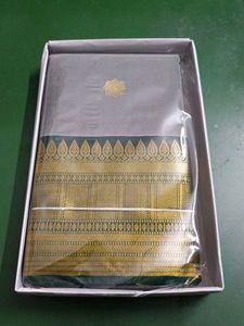 Elegant Grey & Gold Saree