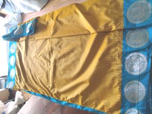 Blue And Mustard Saree (Women&#39;s)