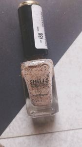 Beautiful nude shade and sparkle nail paints