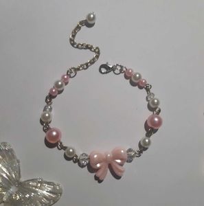 Pink Beaded Bracelet Handmade