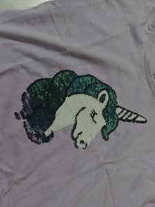 Cute Unicorn Reversible Tee