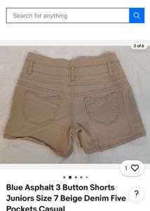 Khaki Cuffed Shorts