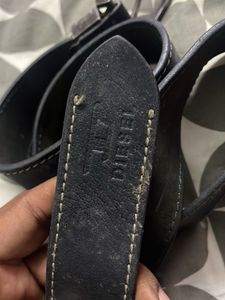 Diesel Black Leather Belt