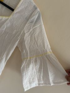 White Square Neck Tunic