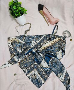 URBANIC Tie-Back Scarf Top