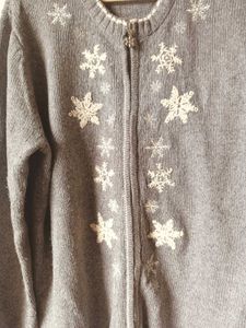 Snowflake Cardigan Sweater