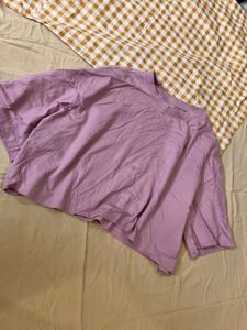 Lavender Cropped T-Shirt