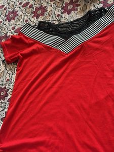 Red V-Neck T-Shirt
