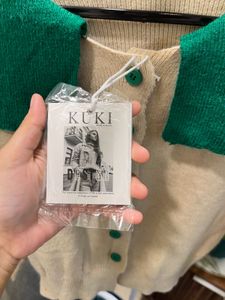 Cute Cardigan with Green Collar