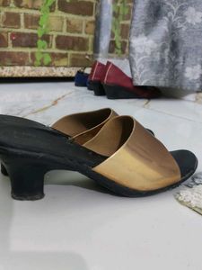 Stylish Brown Leather Slides