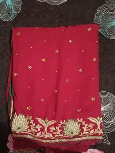Elegant Red Saree