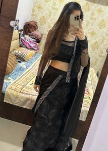 Black Lehenga Saree