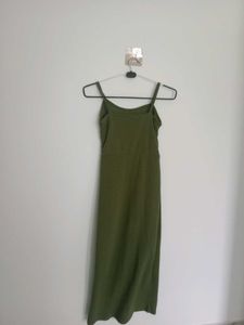 Olive Green Slip Dress