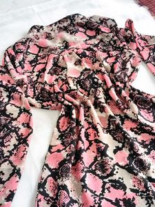 Pink Snake Print Top ❣️