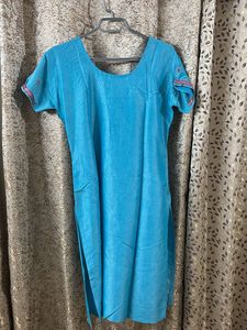 Blue Embroidered Indian Suit