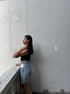 denim shorts