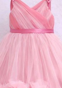 Pink Tulle Ruffle Dress