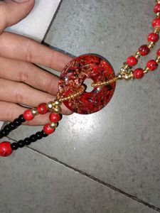 Red Beaded Necklace