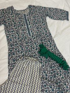 Green Floral Suit