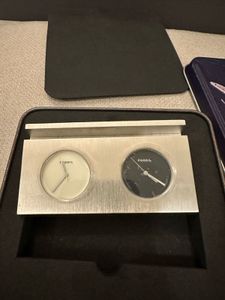Fossil Dual Time Table Clock with Card Holder